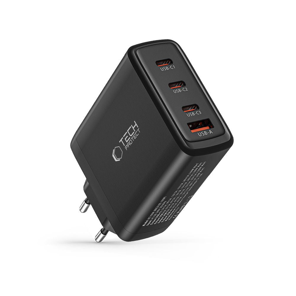 ŁADOWARKA SIECIOWA TECH-PROTECT NC100W-GAN 4-PORT NETWORK CHARGER PD100W/QC3.0 CZARNA