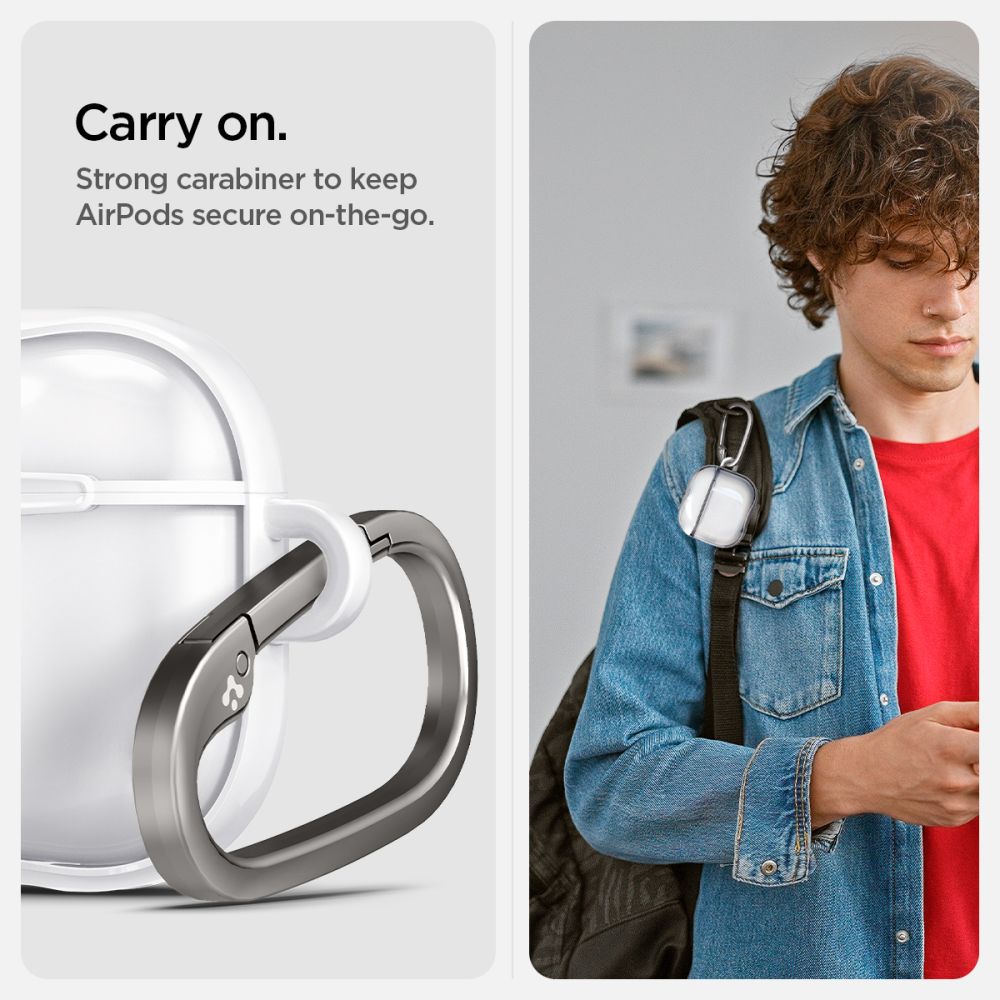 ETUI NA SŁUCHAWKI SPIGEN ULTRA HYBRID APPLE AIRPODS 4 JET WHITE BIAŁE