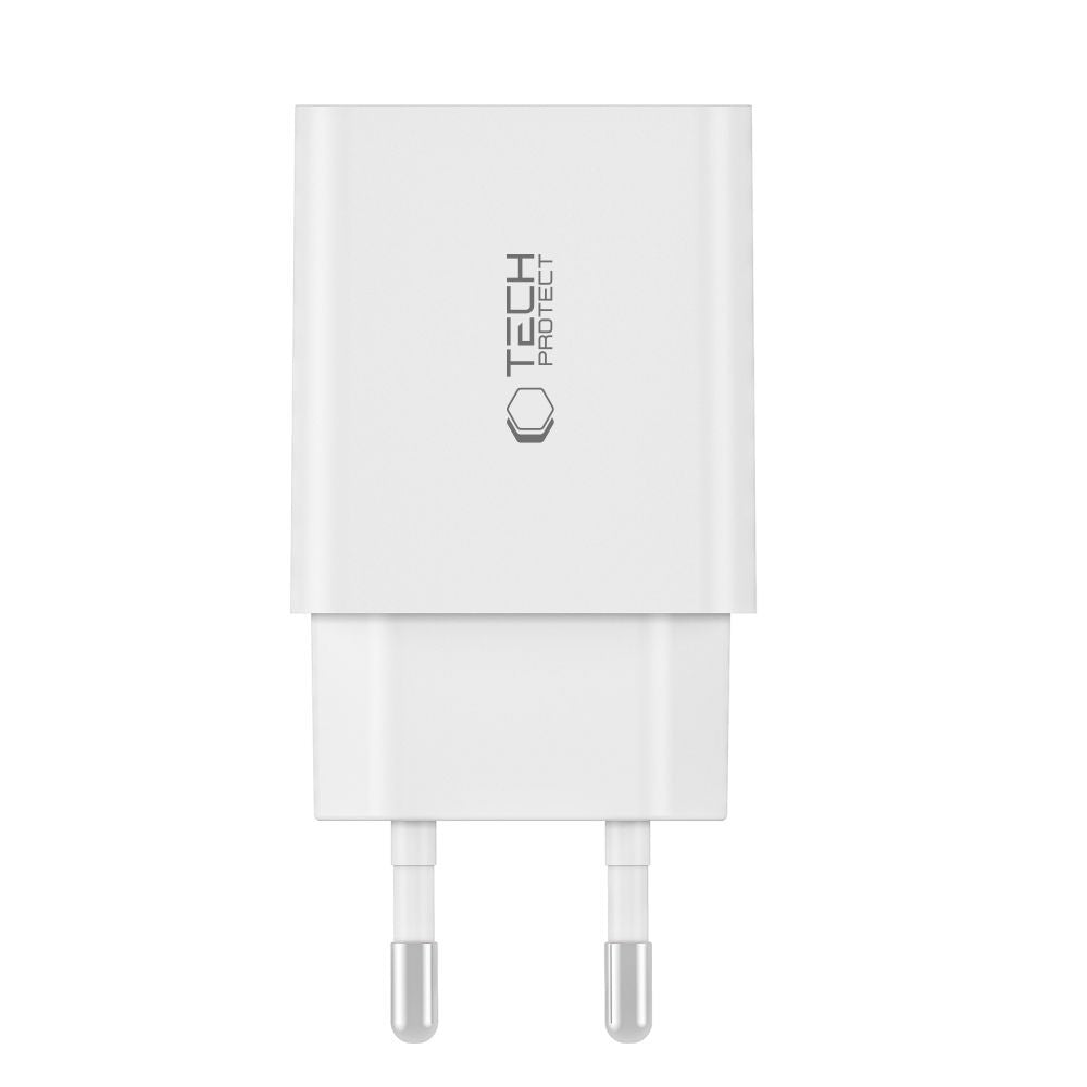 ŁADOWARKA SIECIOWA TECH-PROTECT NC30W 2-PORT NETWORK CHARGER PD30W/QC3.0 BIAŁA