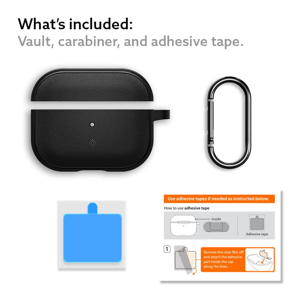 ETUI NA SŁUCHAWKI CASEOLOGY VAULT APPLE AIRPODS PRO 1 / 2 CZARNE
