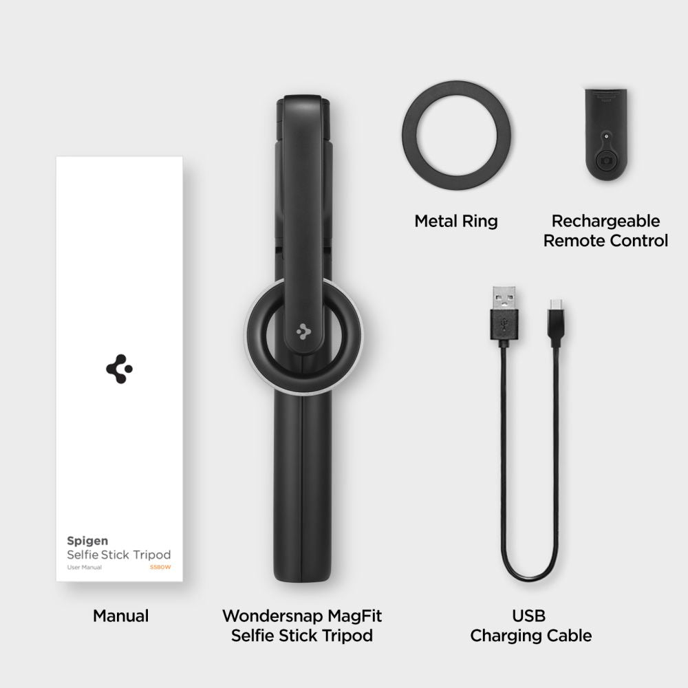 SELFIE STICK TRIPOD SPIGEN S580W MAGSAFE BLUETOOTH BLACK CZARNY
