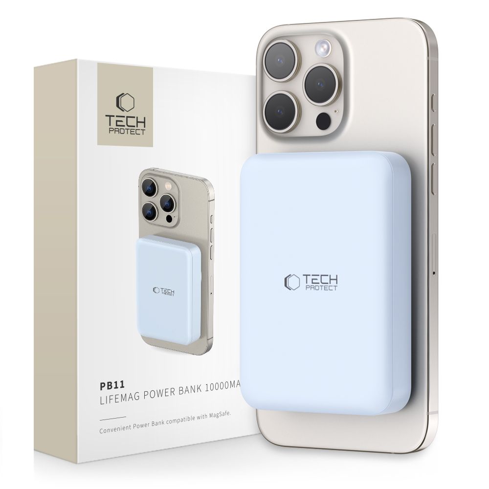 POWERBANK TECH-PROTECT PB11 LIFEMAG MAGSAFE POWER BANK 10000MAH NIEBIESKI