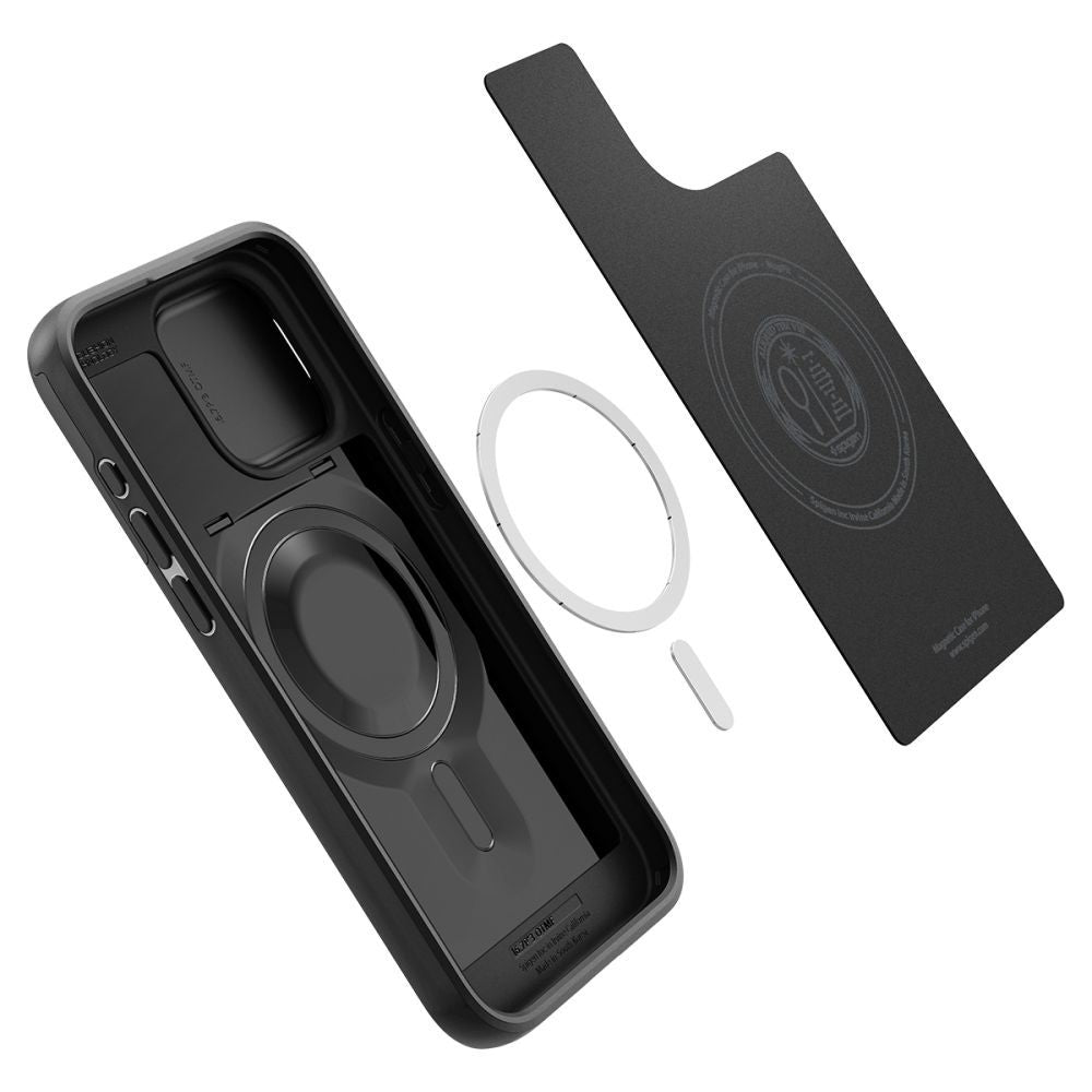 ETUI SPIGEN OPTIK ARMOR MAG MAGSAFE IPHONE 15 PRO BLACK CZARNE
