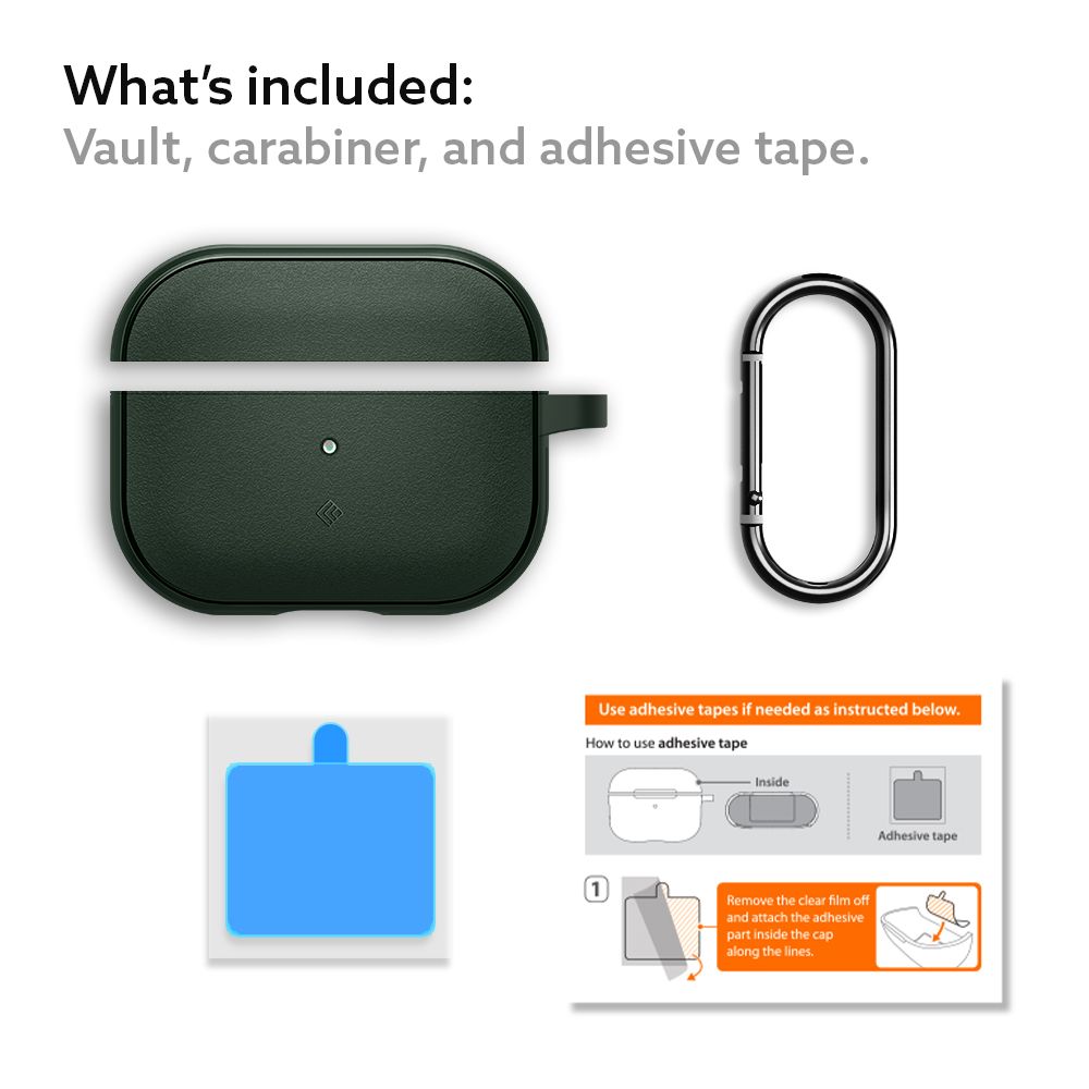 ETUI NA SŁUCHAWKI CASEOLOGY VAULT APPLE AIRPODS PRO 1 / 2 ZIELONE