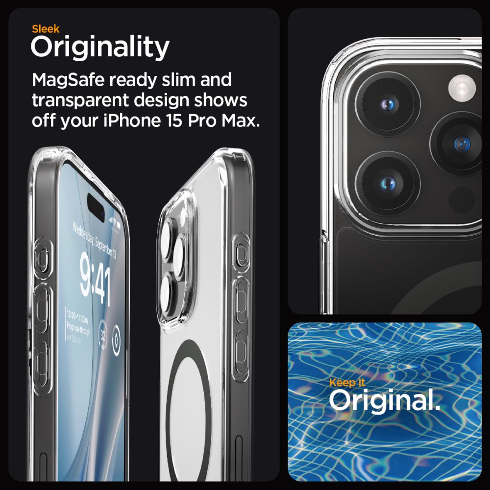 ETUI SPIGEN ULTRA HYBRID MAG MAGSAFE IPHONE 15 PRO MAX GRAPHITE GRAFITOWE