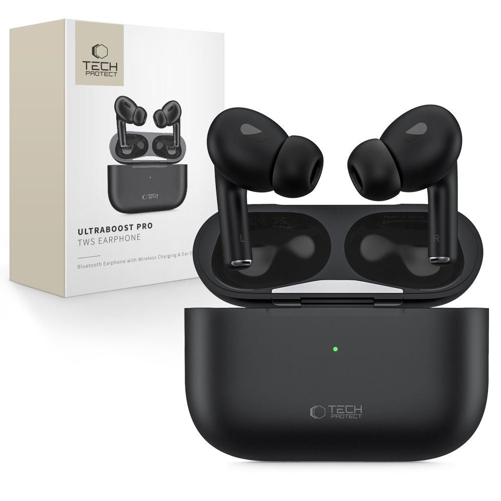 SŁUCHAWKI TECH-PROTECT ULTRABOOST TWS EARPHONE PRO CZARNE