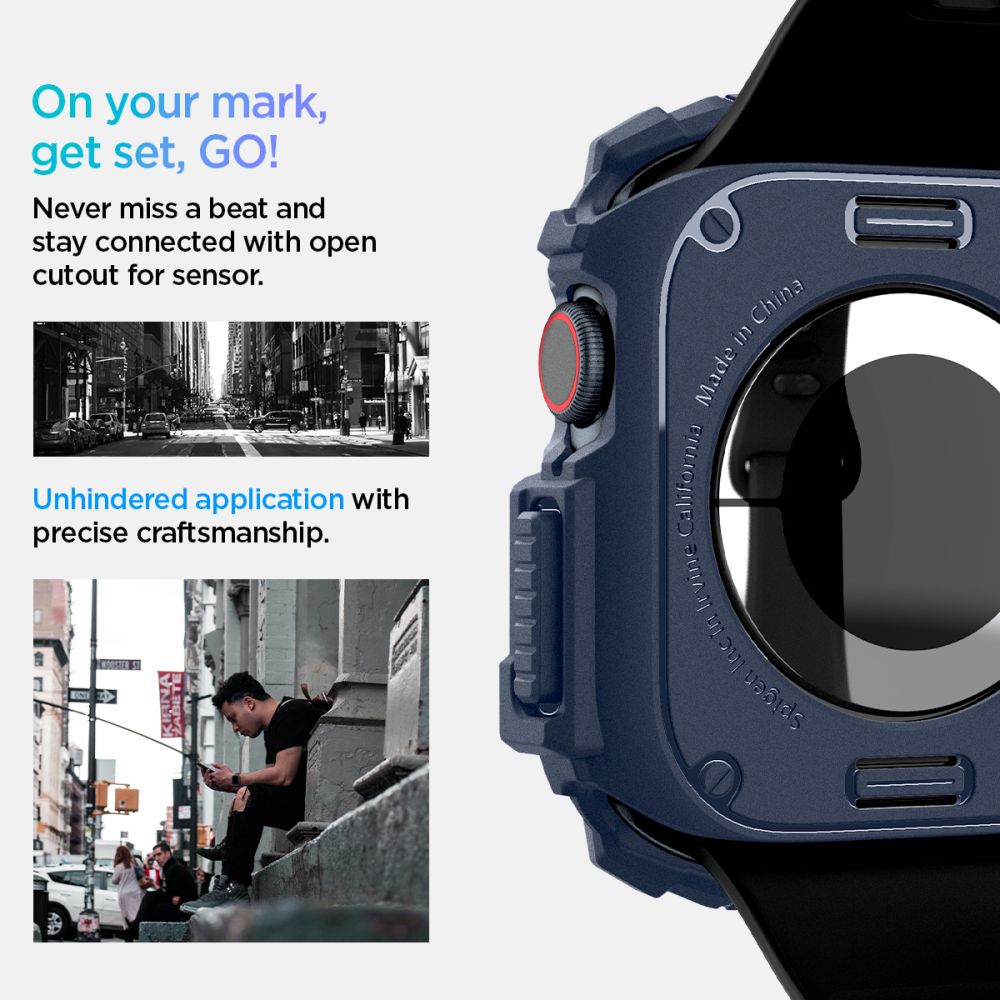 ETUI NAKŁADKA SPIGEN RUGGED ARMOR APPLE WATCH 10 (46 MM) NAVY BLUE NIEBIESKIE