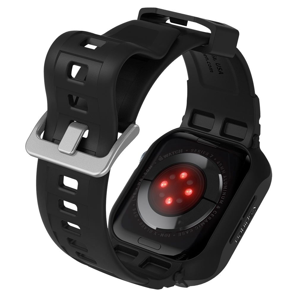 PASEK SPIGEN RUGGED ARMOR ”PRO” APPLE WATCH 4 / 5 / 6 / 7 / 8 / 9 / SE (44 / 45 MM) CZARNY