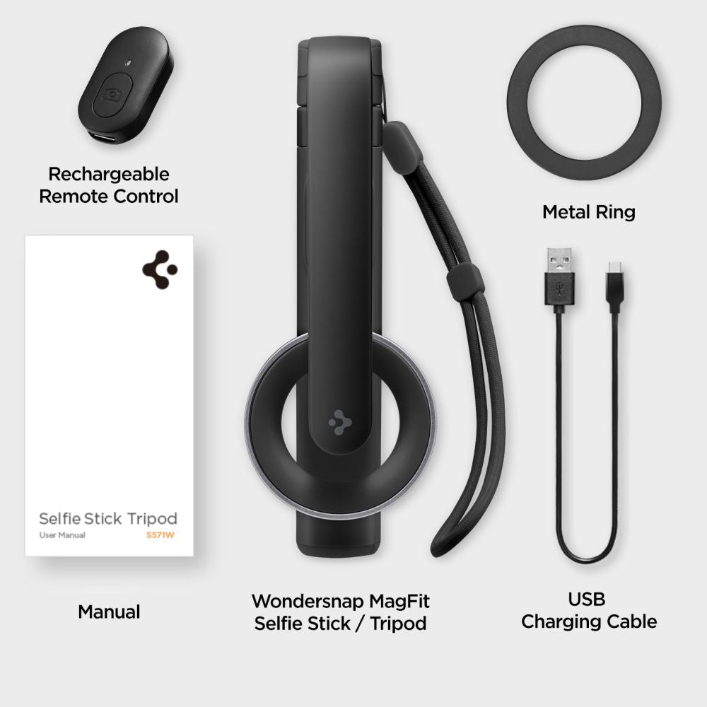 SELFIE STICK TRIPOD SPIGEN S571W MAGSAFE BLUETOOTH CZARNY