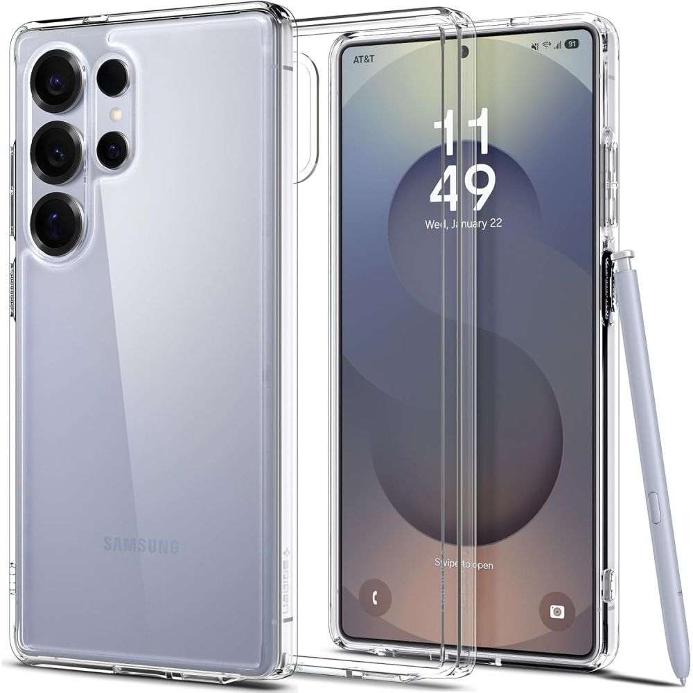 ETUI SPIGEN ULTRA HYBRID SAMSUNG GALAXY S25 ULTRA CRYSTAL CLEAR TRANSPARETNE