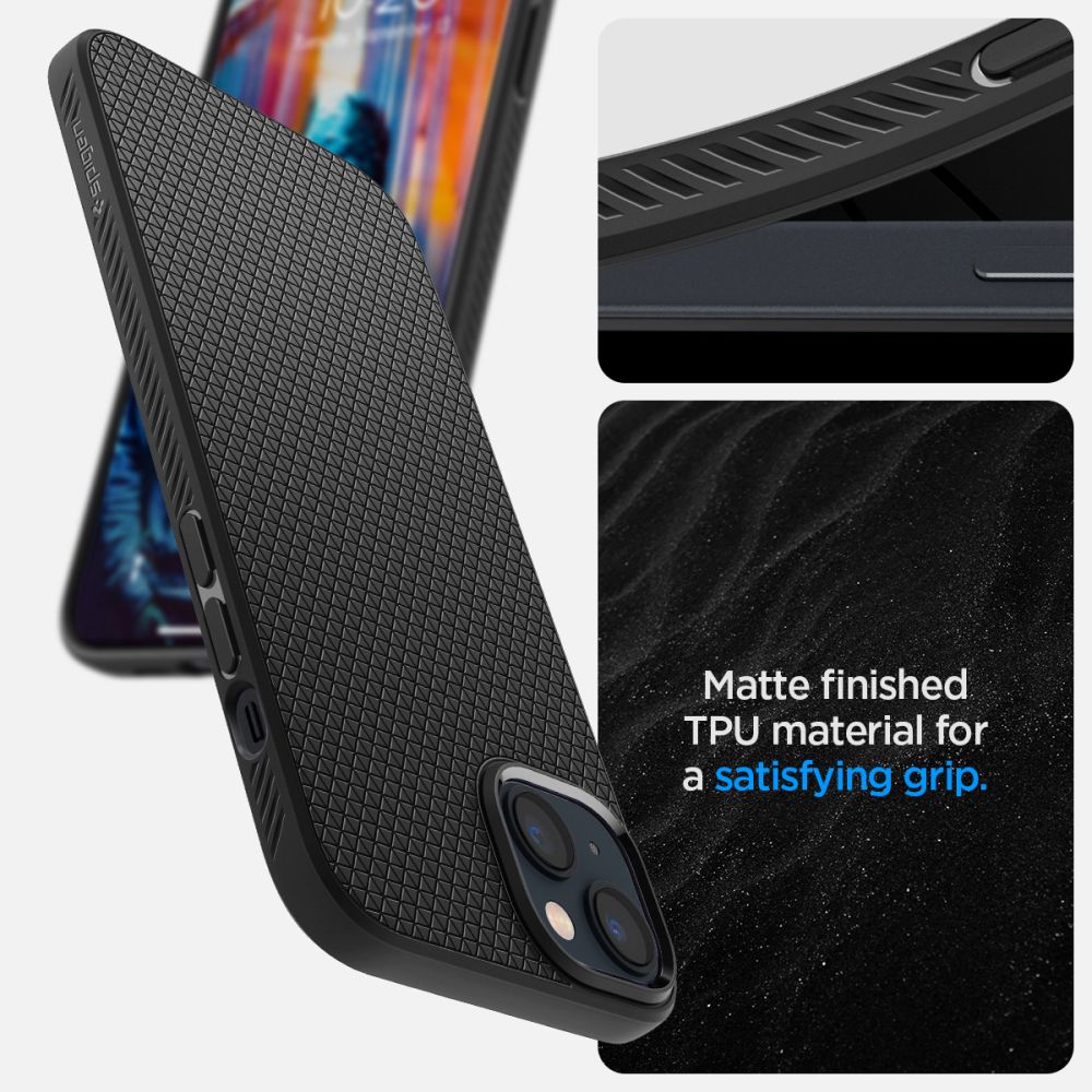 ETUI SPIGEN LIQUID AIR IPHONE 14 PLUS / 15 PLUS CZARNE