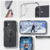 ETUI SPIGEN ULTRA HYBRID MAG MAGSAFE IPHONE 16 TRANSPARETNO KARBONOWE