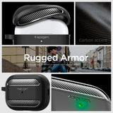 ETUI NA SŁUCHAWKI SPIGEN RUGGED ARMOR APPLE AIRPODS PRO 1 / 2 CZARNE
