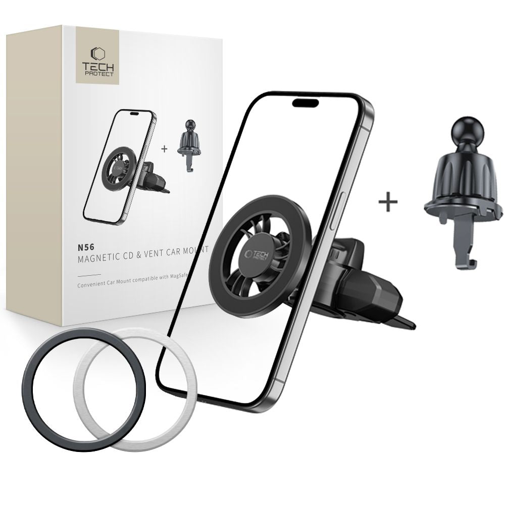 UCHWYT SAMOCHODOWY TECH-PROTECT N56 MAGNETIC MAGSAFE CD & VENT CAR MOUNT CZARNY