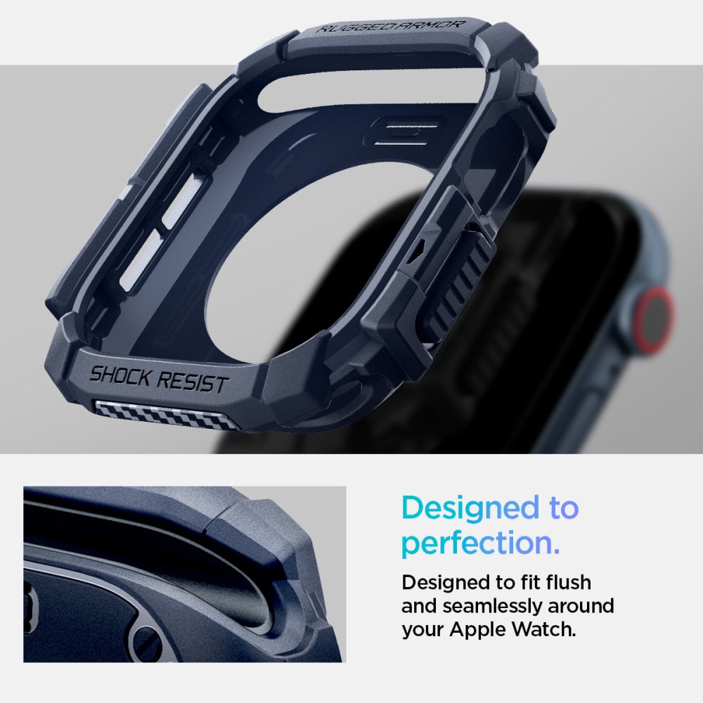 ETUI NAKŁADKA SPIGEN RUGGED ARMOR APPLE WATCH 10 (46 MM) NAVY BLUE NIEBIESKIE
