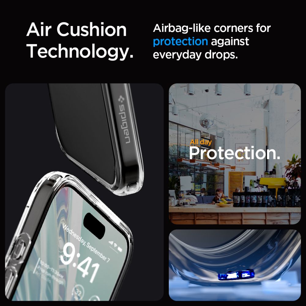 ETUI SPIGEN ULTRA HYBRID IPHONE 15 PRO MAX CRYSTAL CLEAR TRANSPARETNE