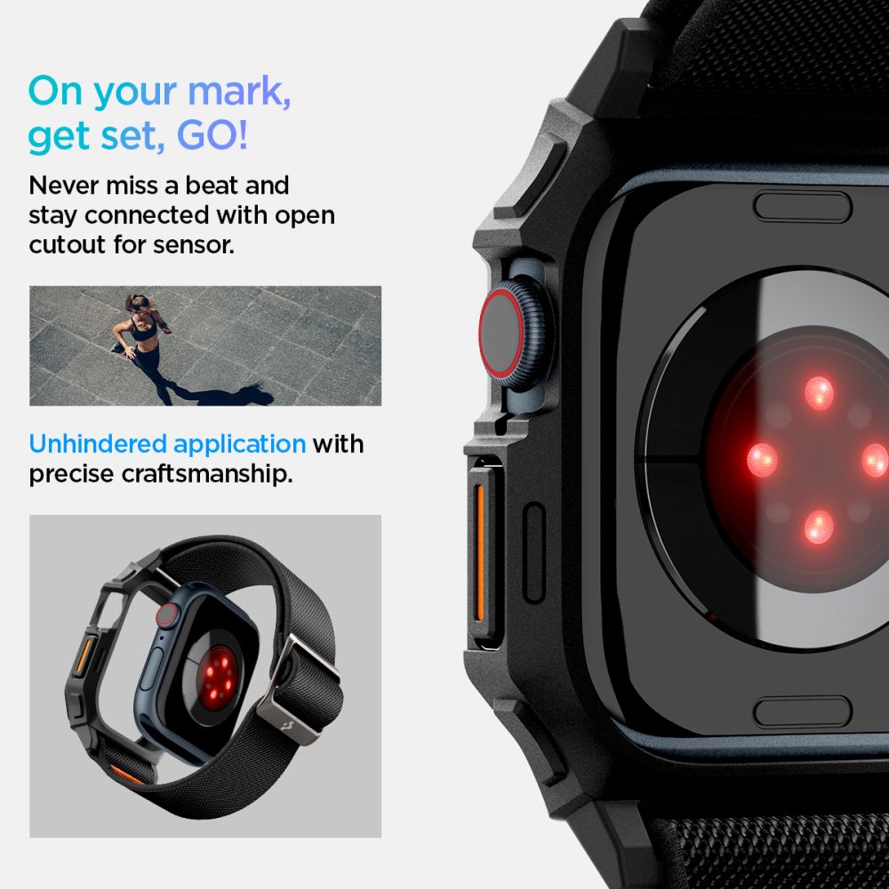 PASEK SPIGEN LITE FIT ”PRO” APPLE WATCH 10 (46 MM) MATTE BLACK CZARNY
