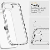 ETUI SPIGEN ULTRA HYBRID IPHONE 16E CRYSTAL CLEAR TRANSPARENTNE