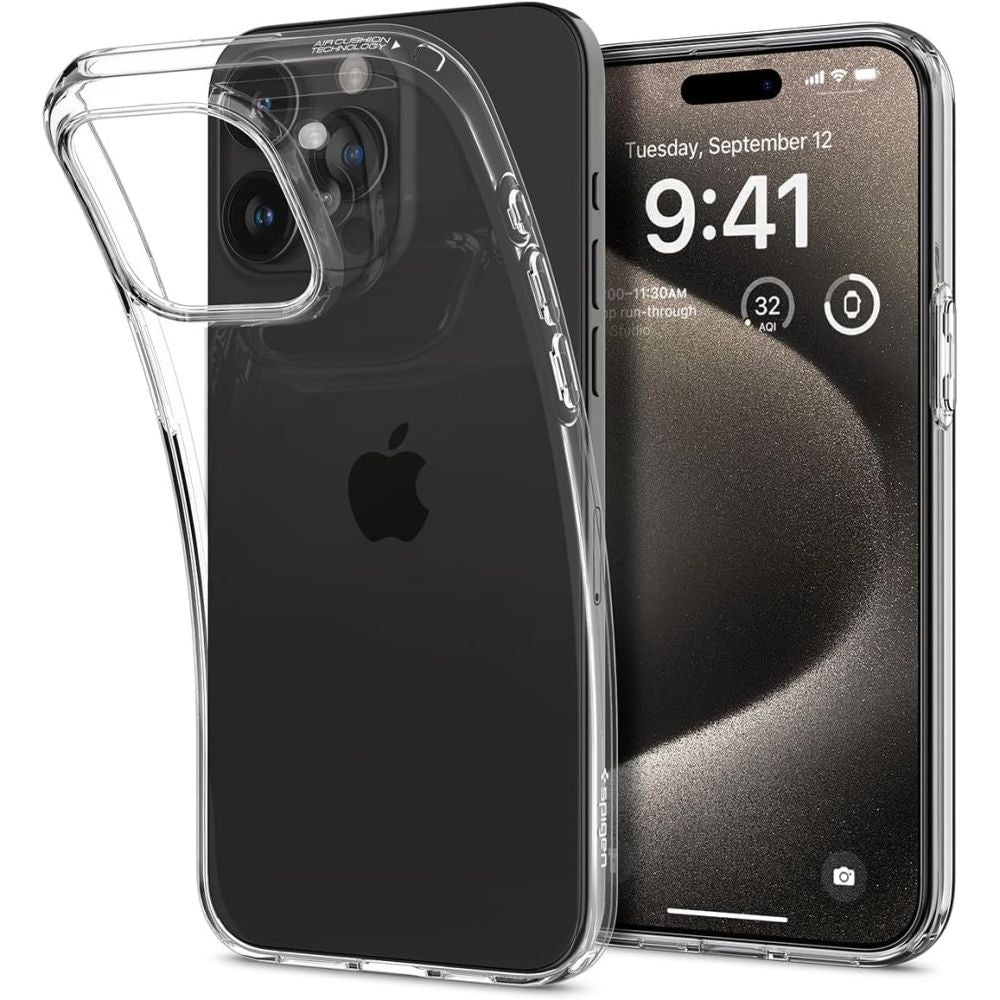 ETUI SPIGEN LIQUID CRYSTAL IPHONE 15 PRO MAX CRYSTAL CLEAR TRANSPARETNE