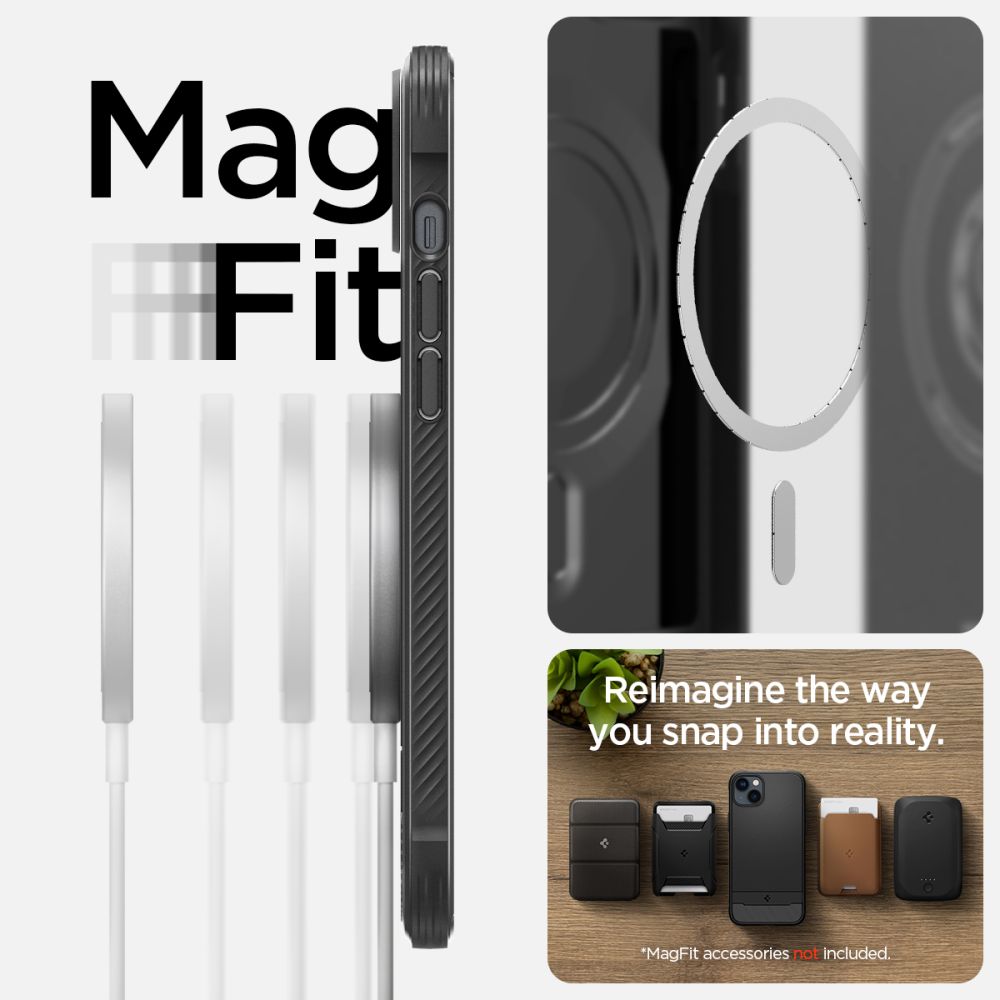 ETUI SPIGEN RUGGED ARMOR MAG MAGSAFE IPHONE 14 PLUS / 15 PLUS CZARNE