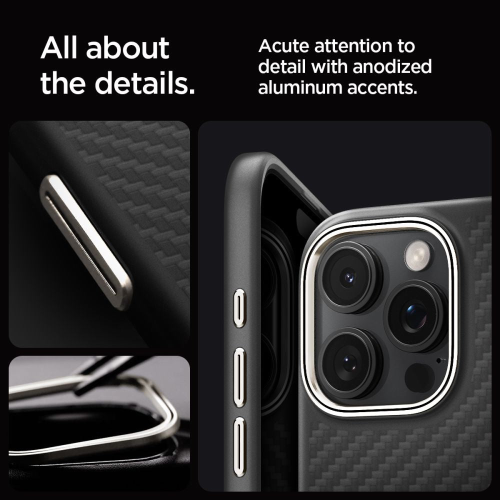 ETUI SPIGEN ENZO ARAMID MAG MAGSAFE IPHONE 16 PRO MAX BLACK/NATURAL CZARNE