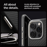 ETUI SPIGEN ENZO ARAMID MAG MAGSAFE IPHONE 16 PRO MAX BLACK/NATURAL CZARNE
