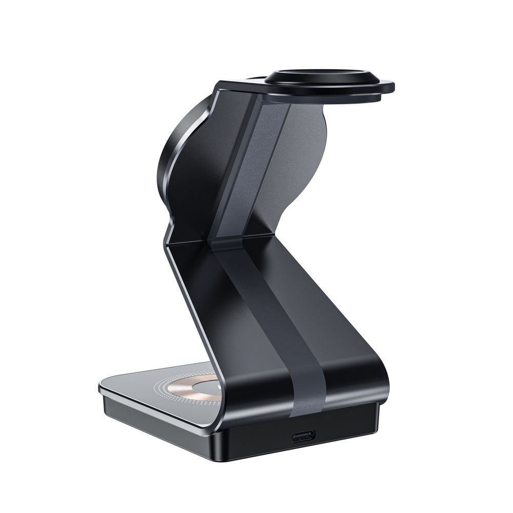 ŁADOWARKA INDUKCYJNA 3W1 TECH-PROTECT QI15W-A29 3IN1 MAGNETIC MAGSAFE WIRELESS CHARGER CZARNA