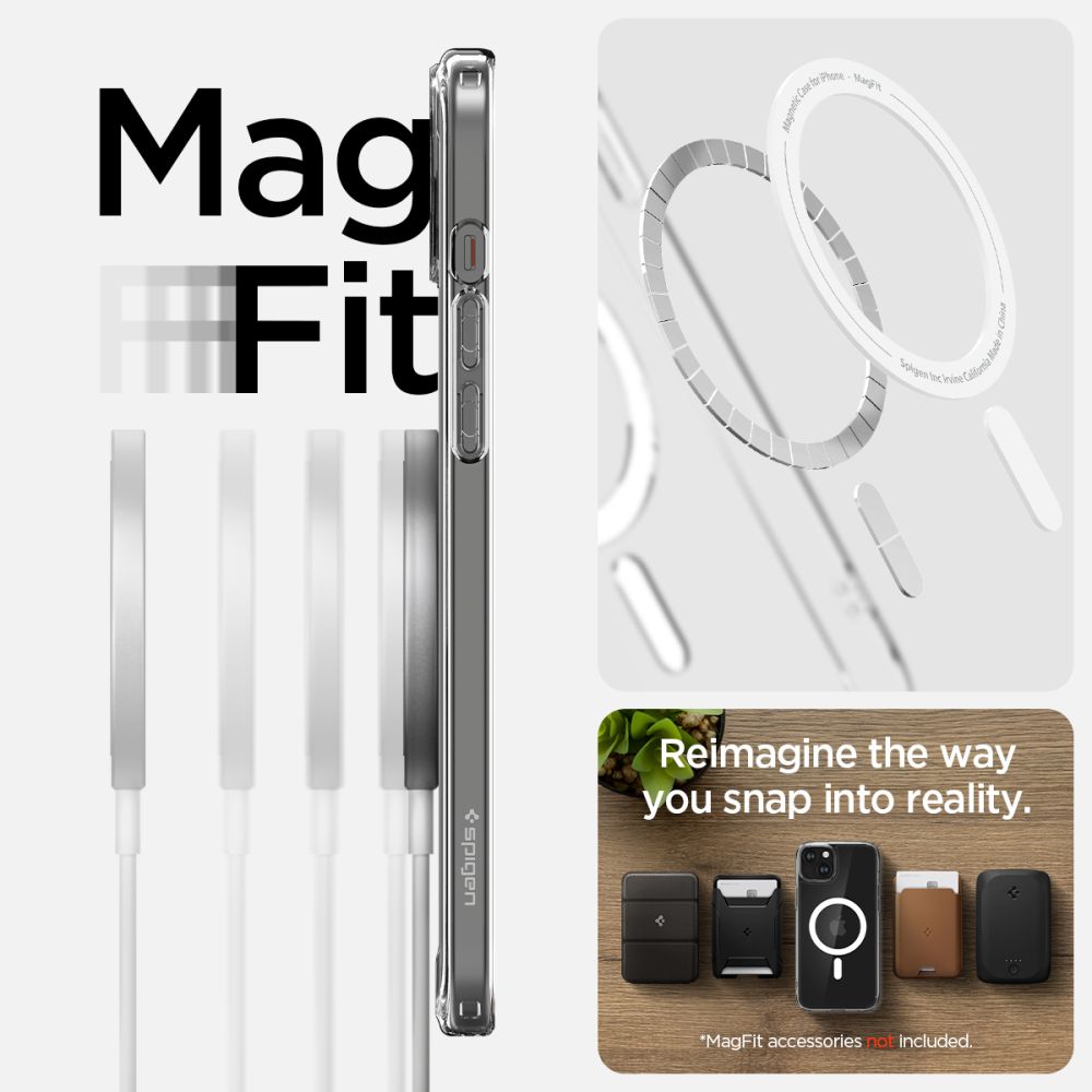 ETUI SPIGEN ULTRA HYBRID MAG MAGSAFE IPHONE 15 BIAŁE