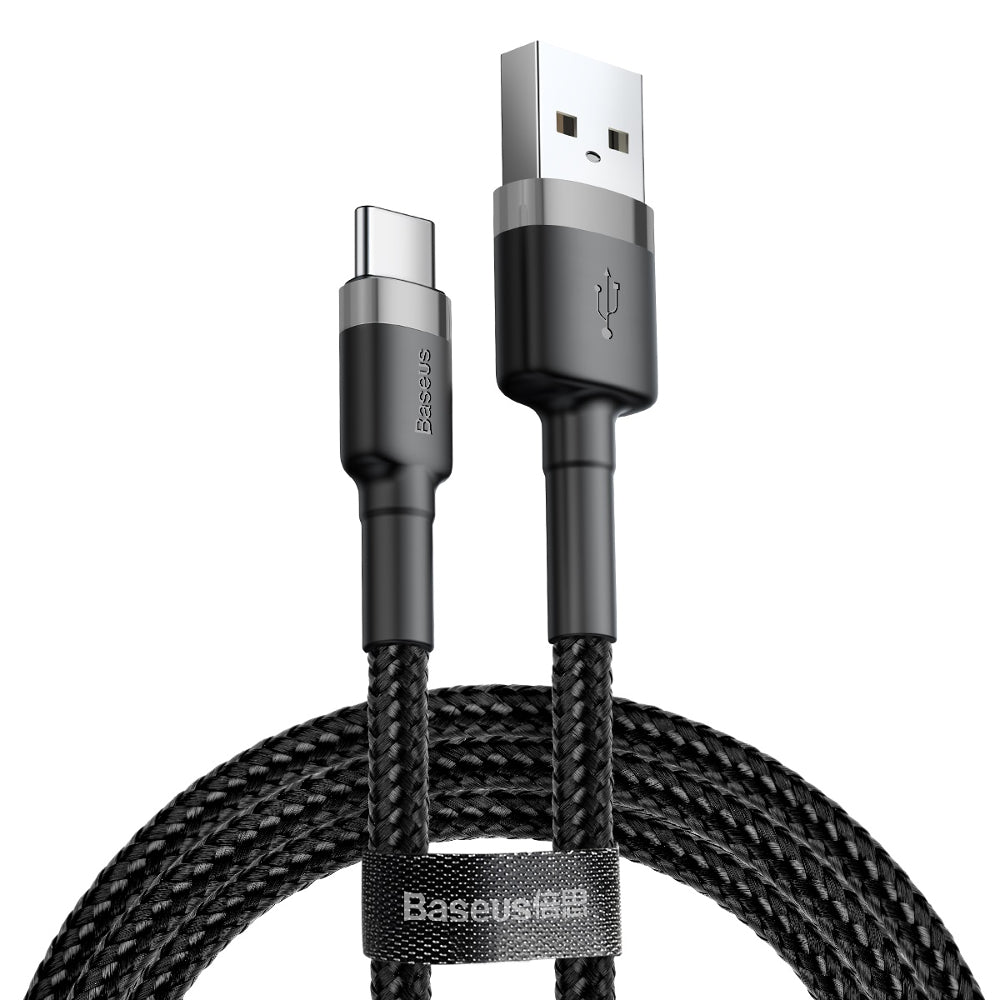 BASEUS KABEL CAFULE USB - USB-C 2,0 M 2A SZARO-CZARNY