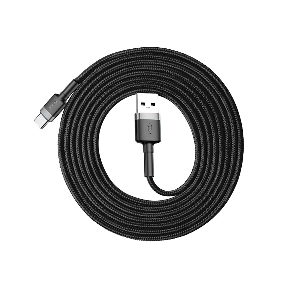 BASEUS KABEL CAFULE USB - USB-C 2,0 M 2A SZARO-CZARNY