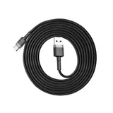 BASEUS KABEL CAFULE USB - USB-C 2,0 M 2A SZARO-CZARNY