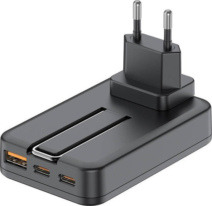 ŁADOWARKA BEZPRZEWODOWA BUDI 2XUSBC/30W 1XUSB-A/18W MAGSAFE 15W CZARNA