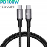 KABEL USB-C DO USB-C ROCOREN RETRO SERIES 100W 2M SZARY