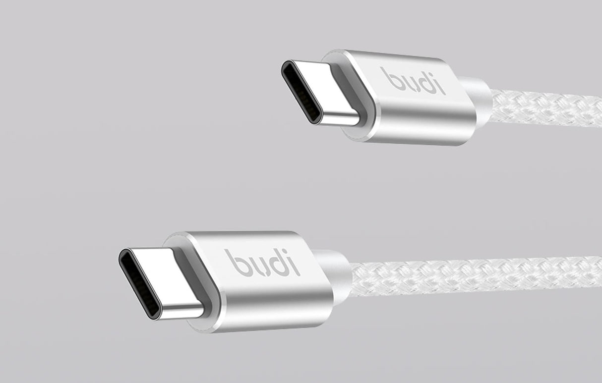 KABEL USB C DO USB C BUDI 65W 1,5M BIAŁY