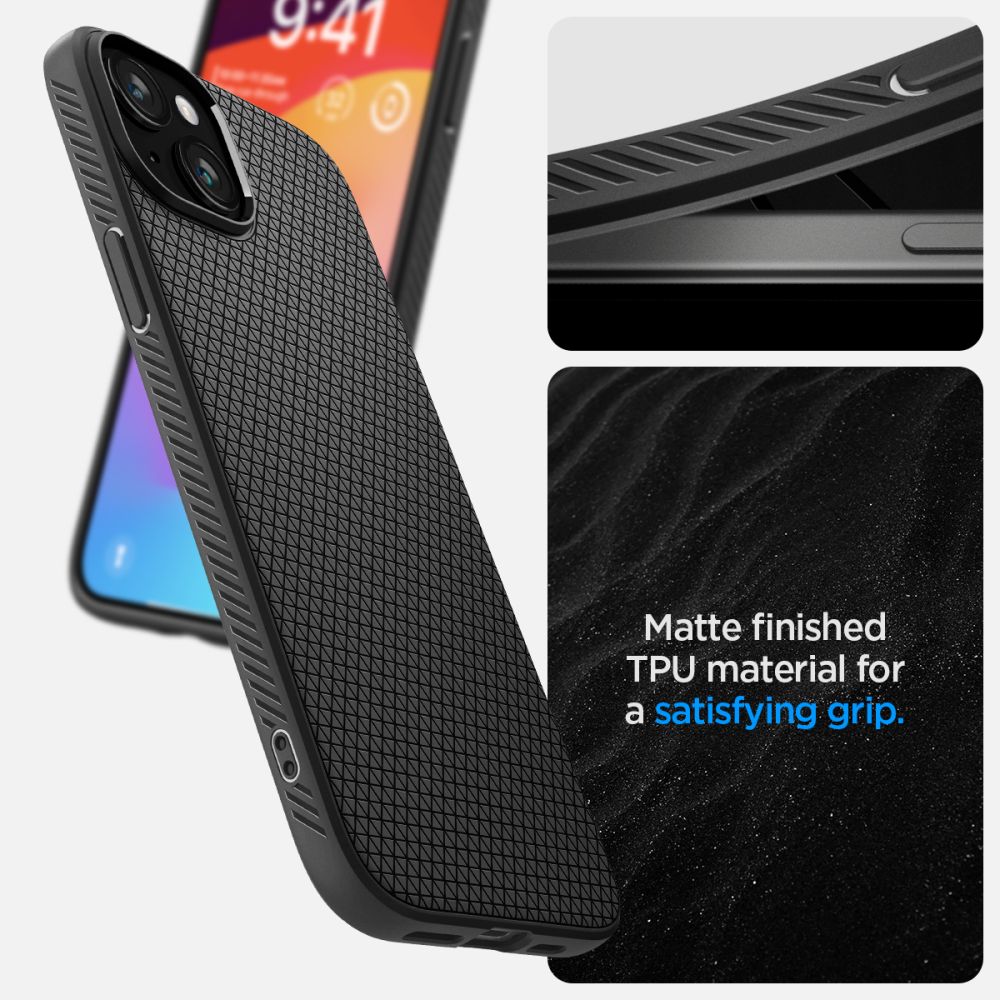 ETUI SPIGEN LIQUID AIR IPHONE 15 CZARNE