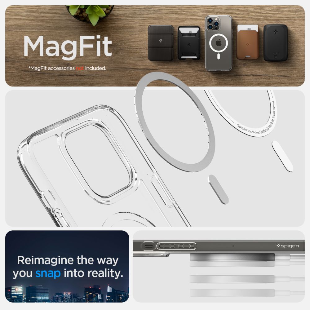 ETUI SPIGEN ULTRA HYBRID MAG MAGSAFE IPHONE 14 PRO BIAŁE