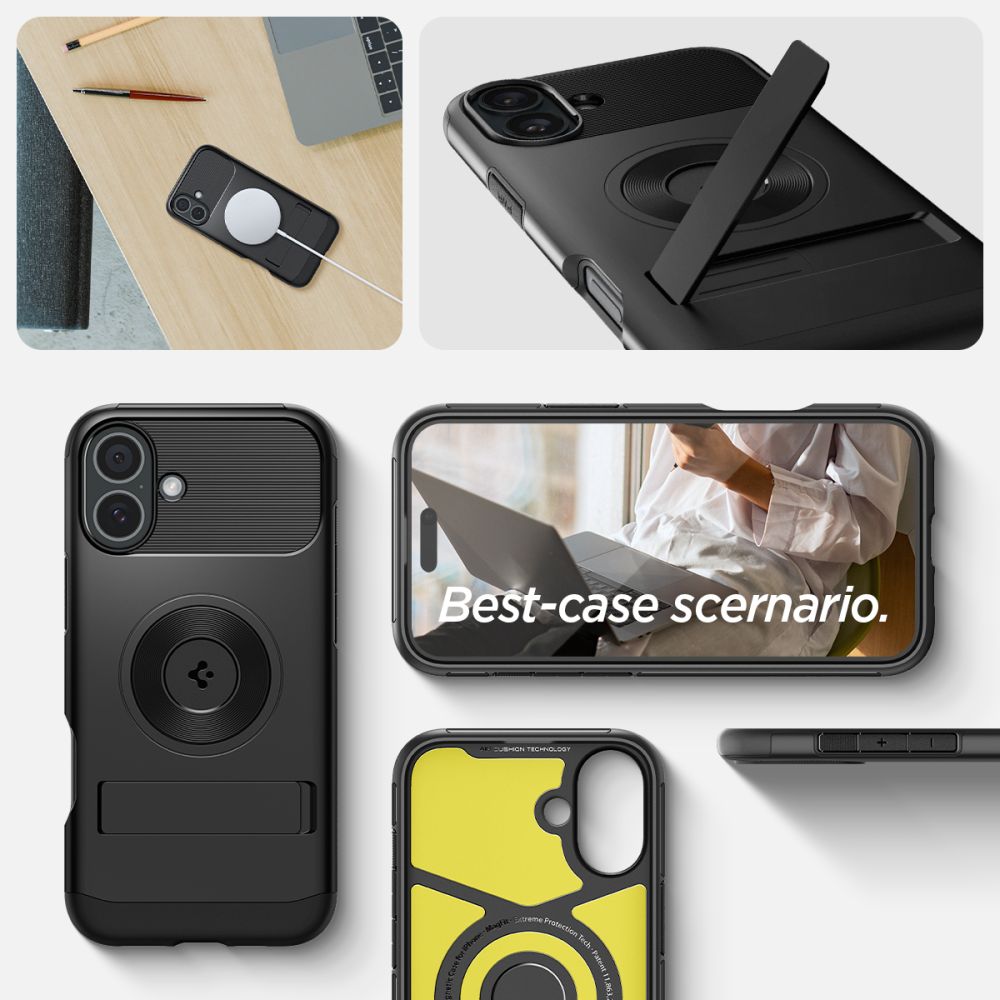 ETUI SPIGEN SLIM ARMOR MAG MAGSAFE IPHONE 16 CZARNE