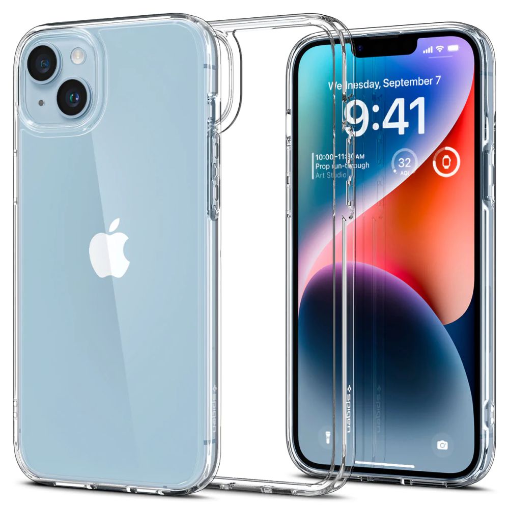 ETUI SPIGEN ULTRA HYBRID IPHONE 14 PLUS / 15 PLUS CRYSTAL CLEAR TRANSPARETNE