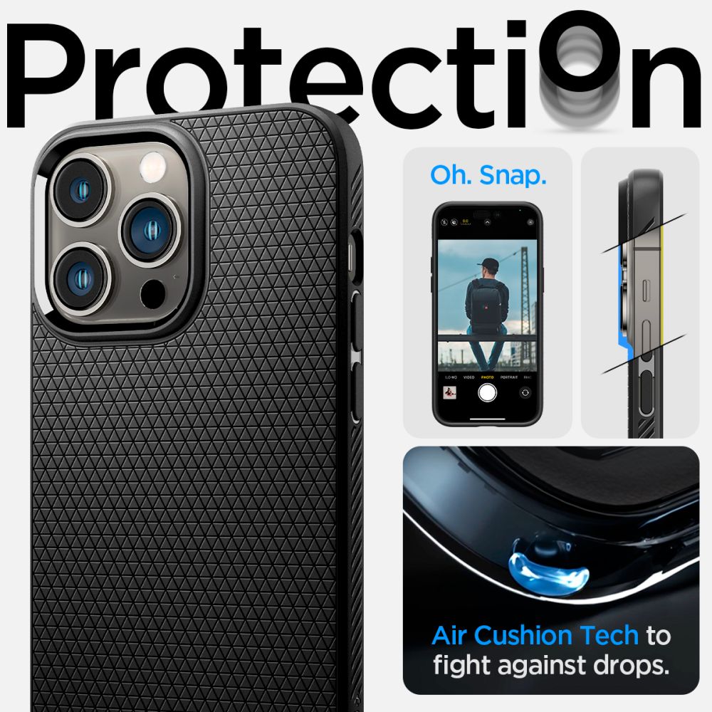 ETUI SPIGEN LIQUID AIR IPHONE 14 PRO CZARNE