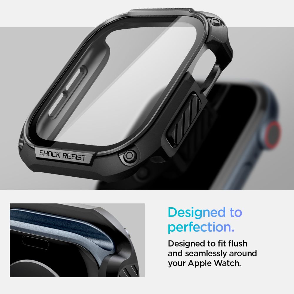 ETUI NAKŁADKA SPIGEN TOUGH ARMOR APPLE WATCH 10 (46 MM) CZARNE