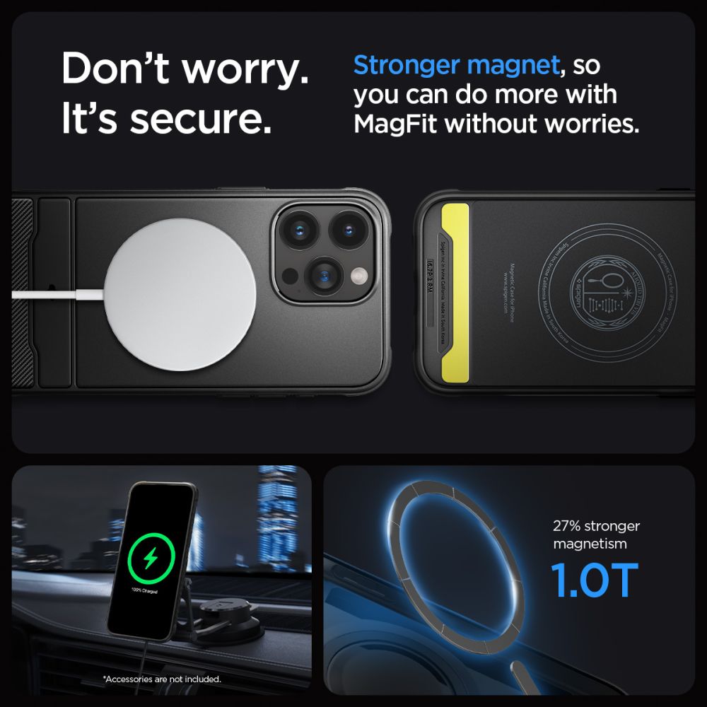 ETUI SPIGEN RUGGED ARMOR MAG MAGSAFE IPHONE 15 PRO MAX CZARNE
