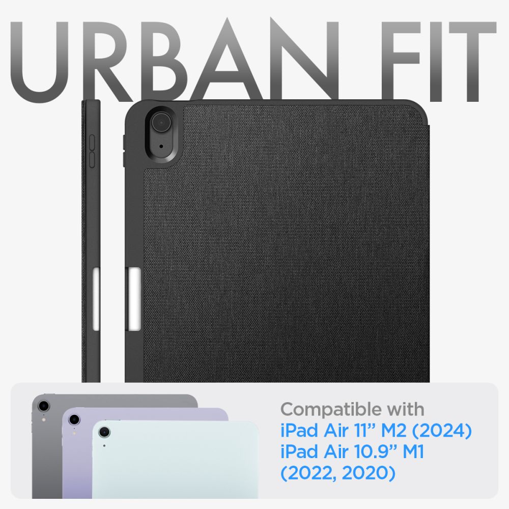 ETUI SPIGEN URBAN FIT IPAD AIR 10.9” 4 / 5 / 2020-2022 / 11” 6 / 7 / 2024-2025 CZARNE