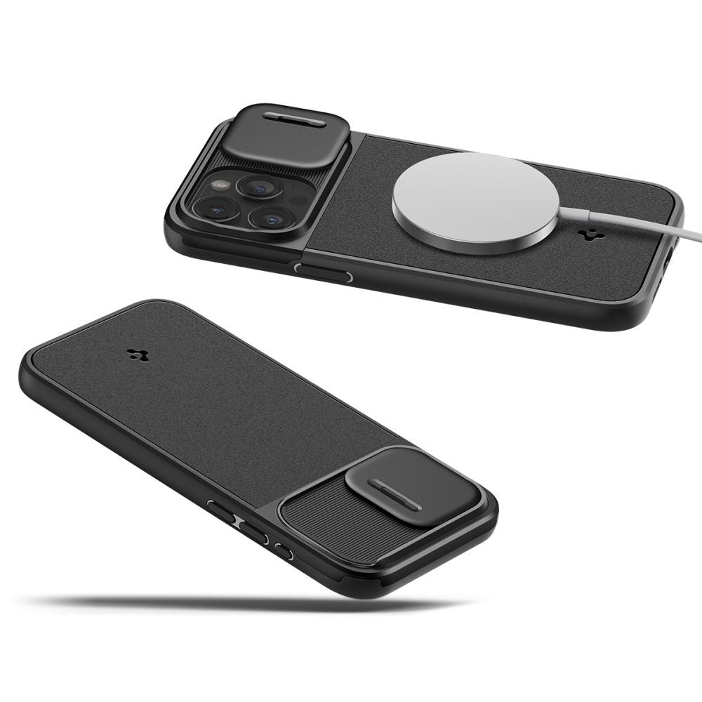ETUI SPIGEN OPTIK ARMOR MAG MAGSAFE IPHONE 15 PRO BLACK CZARNE