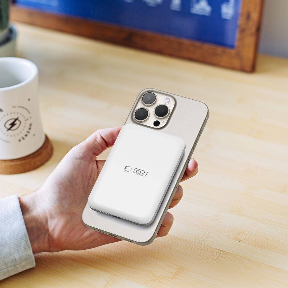POWERBANK TECH-PROTECT PB10 LIFEMAG MAGSAFE 5000MAH BIAŁY