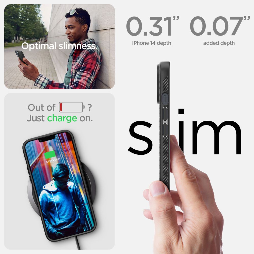 ETUI SPIGEN LIQUID AIR IPHONE 14 PLUS / 15 PLUS CZARNE