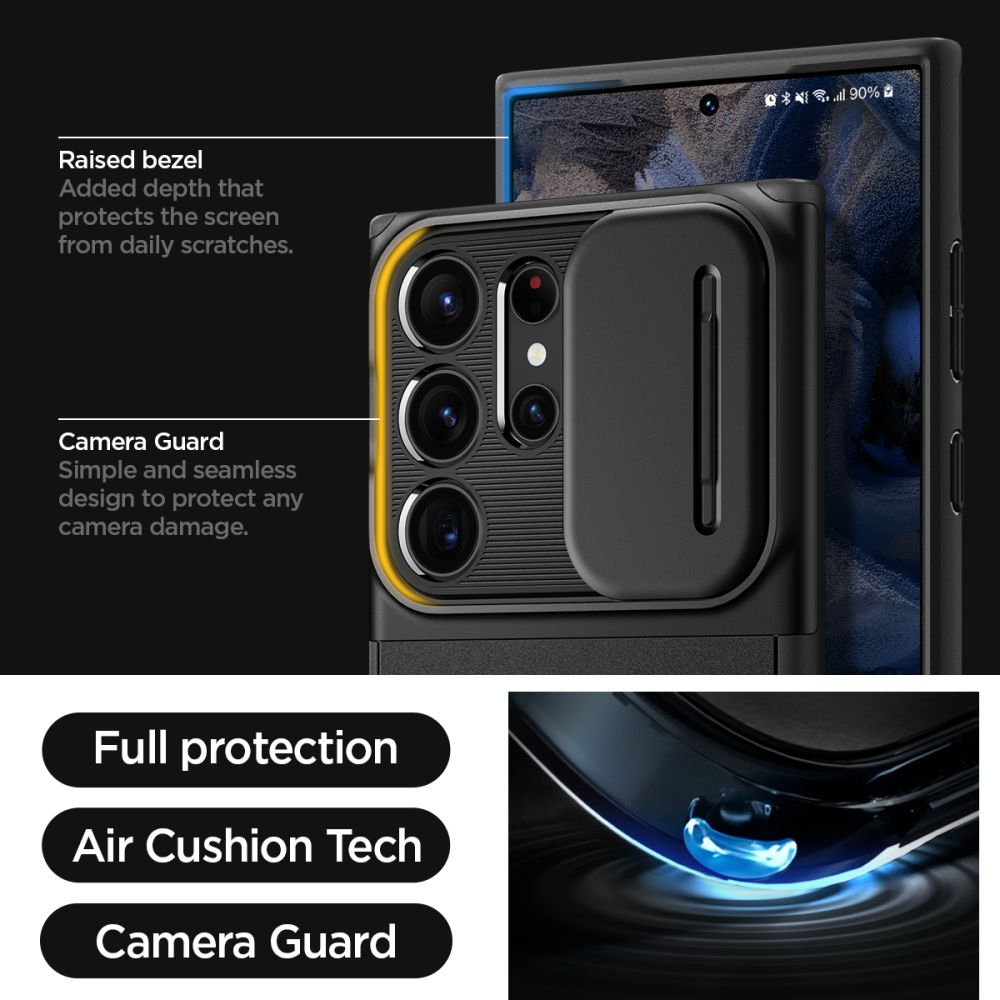 ETUI SPIGEN OPTIK ARMOR SAMSUNG GALAXY S23 ULTRA BLACK CZARNE