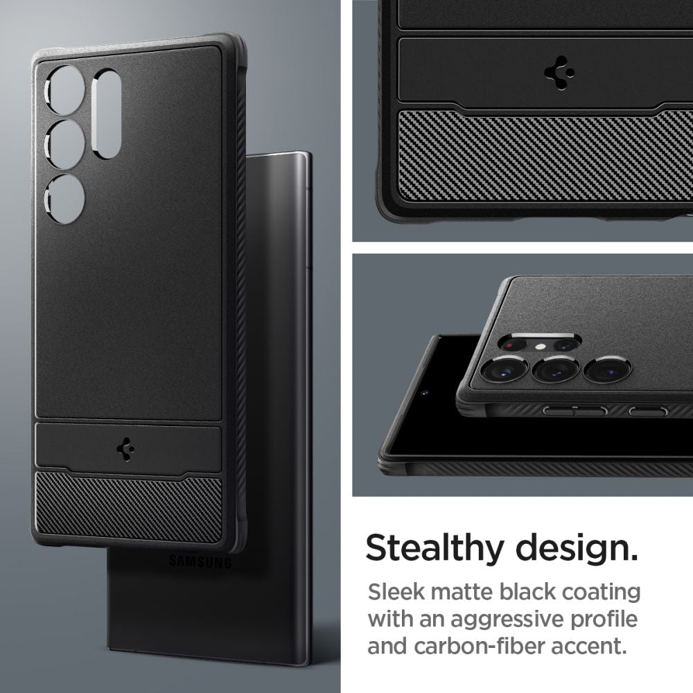 ETUI SPIGEN RUGGED ARMOR SAMSUNG GALAXY S23 ULTRA CZARNE