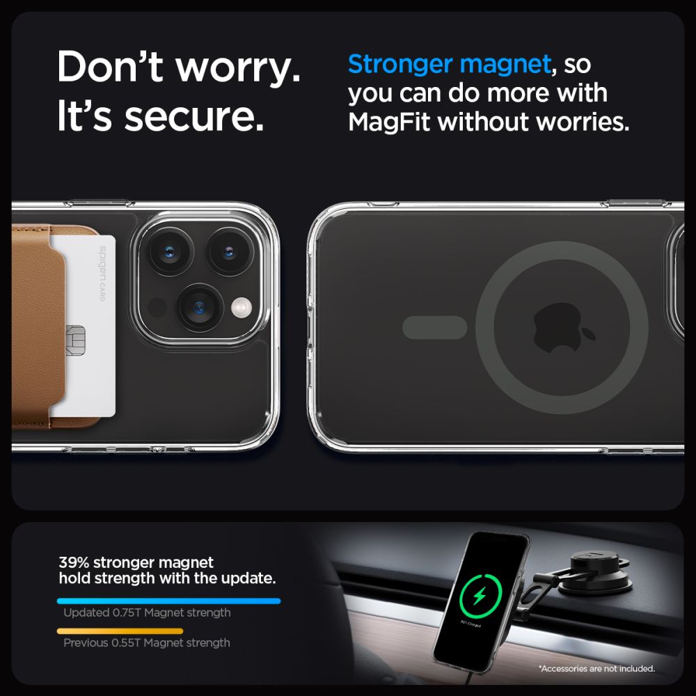 ETUI SPIGEN ULTRA HYBRID MAG MAGSAFE IPHONE 15 PRO MAX GRAPHITE GRAFITOWE