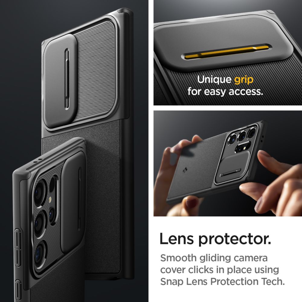 ETUI SPIGEN OPTIK ARMOR SAMSUNG GALAXY S24 ULTRA BLACK CZARNE