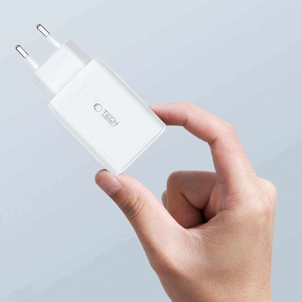 ŁADOWARKA SIECIOWA TECH-PROTECT C65W 3-PORT NETWORK CHARGER PD65W/QC3.0 CZARNA